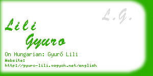 lili gyuro business card